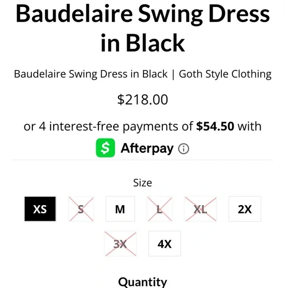 LFEN Baudelaire Swing Dress in Black Velvet - S Small - Picture 3 of 5